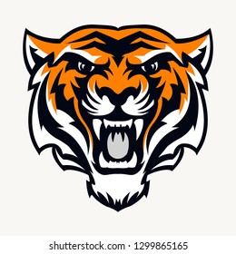 head tiger vector illustration