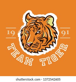 head tiger vector illustration