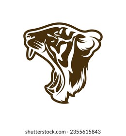 Head Tiger vector illustration design. Head Tiger logo design Template.
