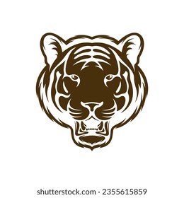 Head Tiger vector illustration design. Head Tiger logo design Template.