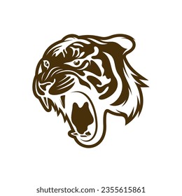 Head Tiger vector illustration design. Head Tiger logo design Template.