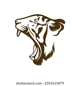 Head Tiger vector illustration design. Head Tiger logo design Template.