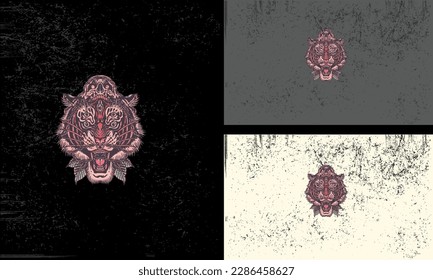 Vektorgrafik-Logo-Vorlage für den Kopftiger