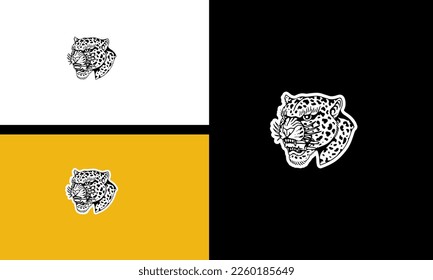 head tiger vector illustration outline art