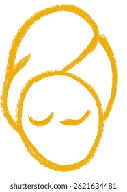 Head Towel Icon Beauty Cosmetics Related Icon Crayon Chalk Drawing Vector