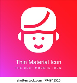 Head towel red and pink gradient material white icon minimal design