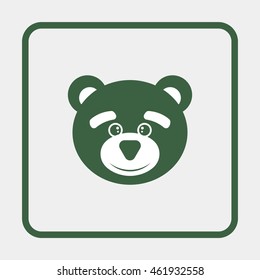 Head of toy bear illustration.