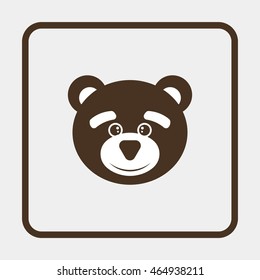 Head of toy bear illustration.