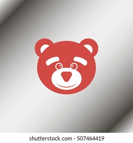 Head of toy bear illustration.