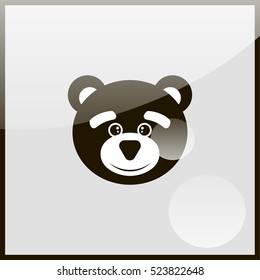 Head of toy bear illustration.