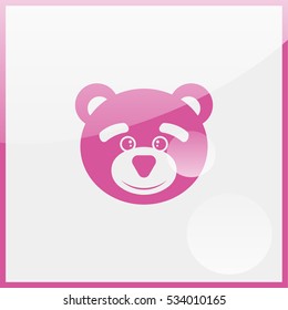 Head of toy bear illustration.