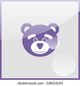 Head of toy bear illustration.