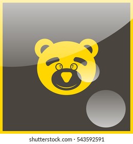 Head of toy bear illustration.