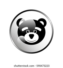 Head of toy bear illustration.