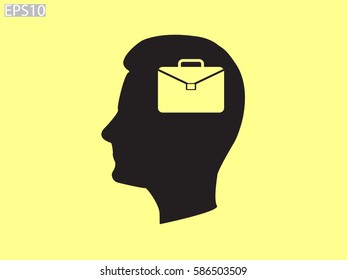 head, trunk, icon, vector illustration eps10