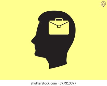 head, trunk, icon, vector illustration eps10