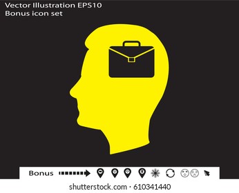 head, trunk, icon, vector illustration eps10