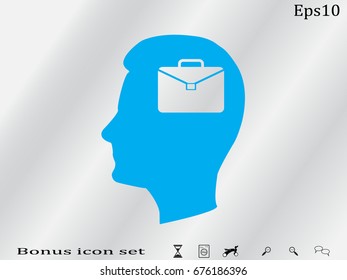 head, trunk, icon, vector illustration eps10