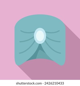 Head turban icon flat vector. Indian headgear. Islamic scarf garment