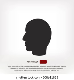 head vector icon