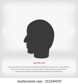 head vector icon