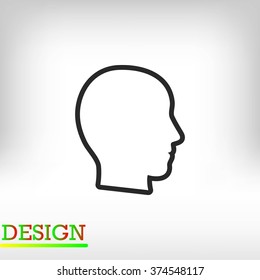 head vector icon