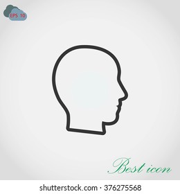 head vector icon