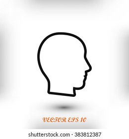 head vector icon