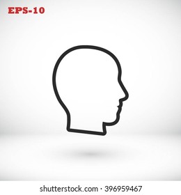 head vector icon