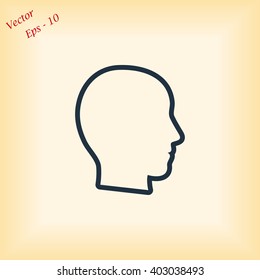 head vector icon