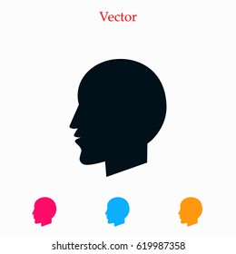 head vector icon, 

Vector EPS 10 illustration style