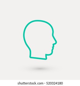 head vector icon, flat design best vector icon