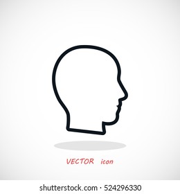 head vector icon, flat design best vector icon