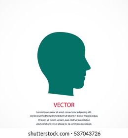 head vector icon, flat design best vector icon