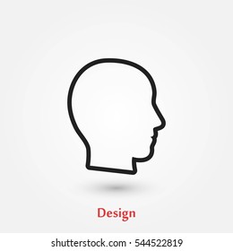 head vector icon, flat design best vector icon