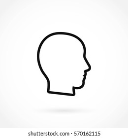 head vector icon, flat design best vector icon
