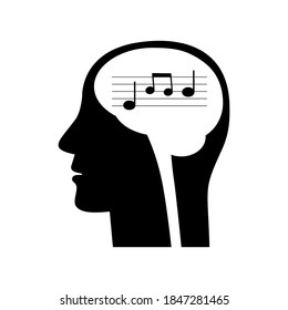 Head vector icon on white background
