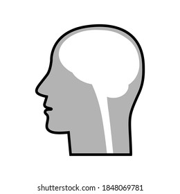 Icono del vector frontal sobre fondo blanco