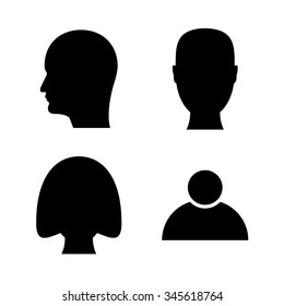Head - vector icon, set