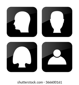 Head -  vector icon; set