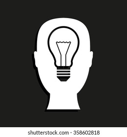 Head -  vector icon with shadow