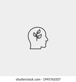 Head vector icon for web and design