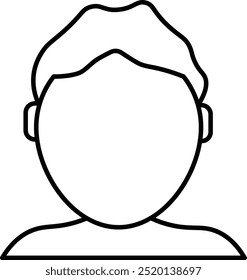 Head Vector Line Icon Design