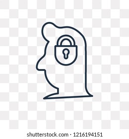 Head vector outline icon isolated on transparent background, high quality linear Head transparency concept can be used web and mobile