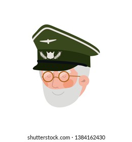 head of veteran pilot avatar character