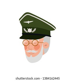 head of veteran pilot avatar character