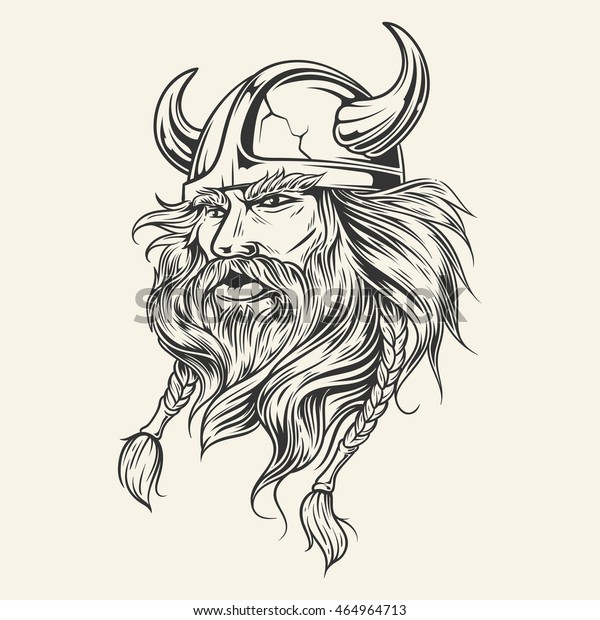 Head Viking Stock Vector (Royalty Free) 464964713