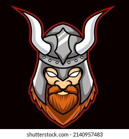 head viking , mascot esports logo vector illustration