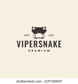 head viper snake logo design hipster
