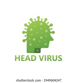 Head virus logo template design